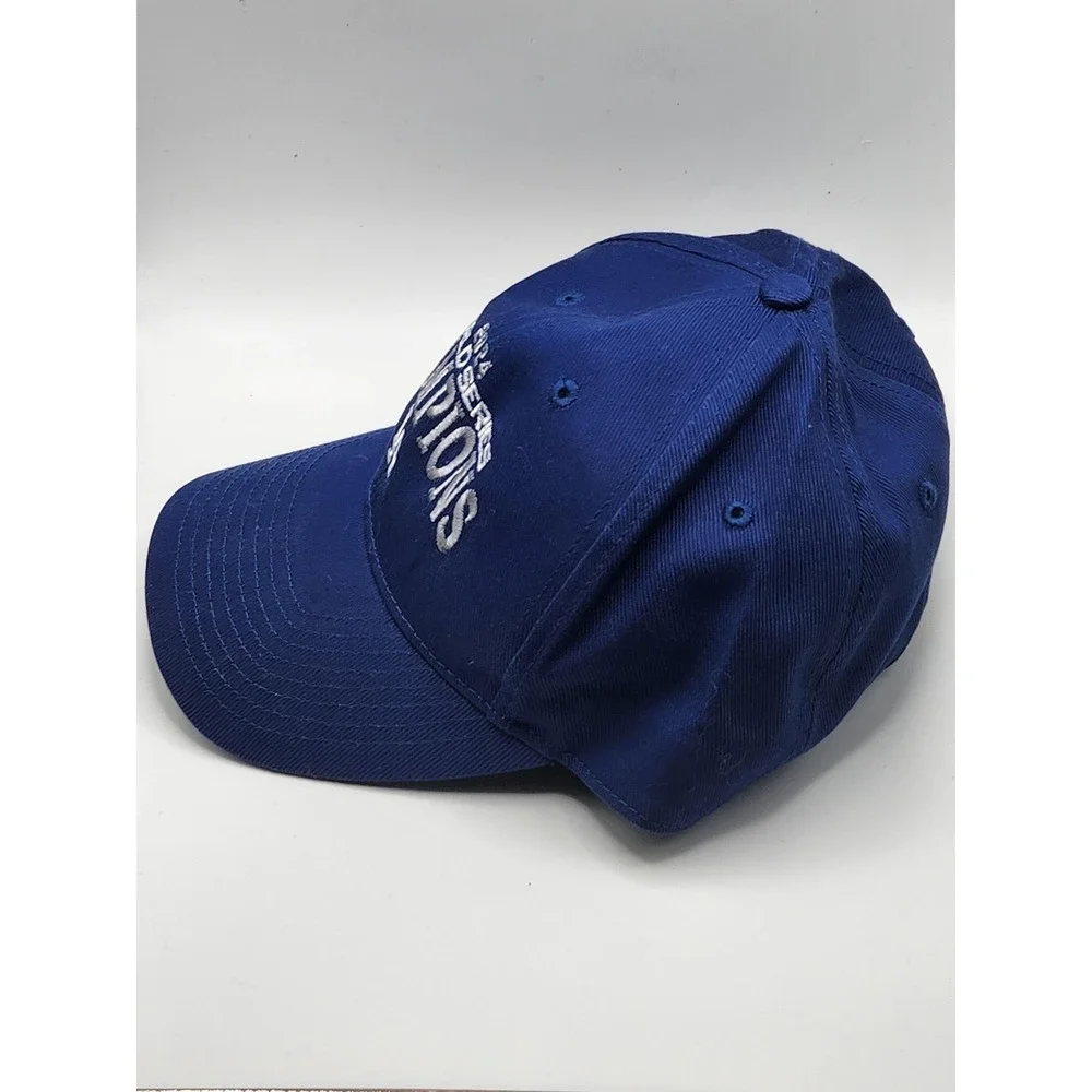 Los Angeles Dodgers Hat Cap Strap Back One Size Blue MLB Baseball 2024 Champions